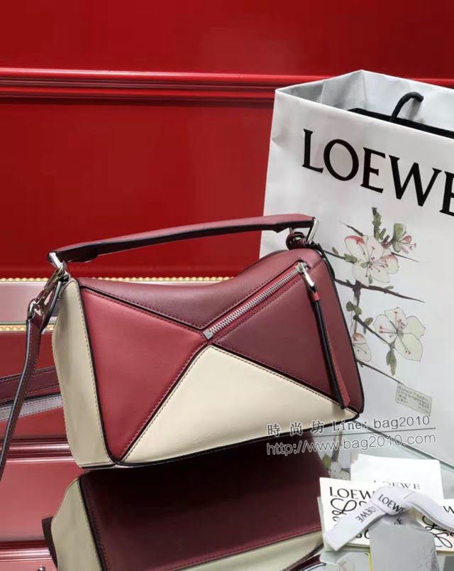 LOEWE經典爆款包包 羅意威小號Puzzle拼接手提斜挎包 10172  tcl1186